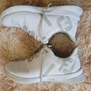 Stylish White and Gray Sneakers